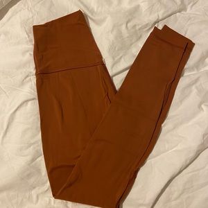 orange align leggings